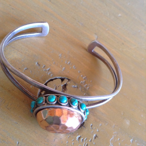 BARSE 925 Silver, Turquoise & Copper Bracelet💠 - Picture 2 of 5